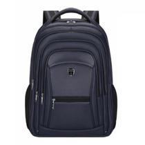 Mochila Azul Marinho Bolsa Unissex Notebook Impermeável Reforçada Forte - RMP