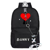 Mochila Bads Bunny Cartoon Kids School Anime 30x14x43cm