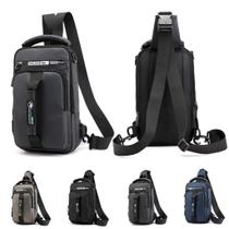 Mochila Bag Bolsa Masculina Transversal Ombro Pochete Usb Mochila Bag Bolsa Masculina Transversal Ombro Pochete Usb