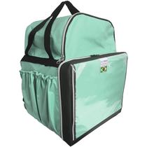 Mochila Bag Motoboy Isobag Delivery 45 litros Impermeavel Reforçada Verde Clara