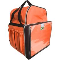 Mochila Bag Motoboy Térmica Bolsão Reforçado 45litros C/ Isopor laminado - LARANJA