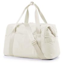 Mochila BAGSMART Gym Bag para mulheres, fim de semana, bege claro