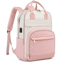 Mochila Bagswan para laptop de 17 polegadas à prova d'água para mulheres bege