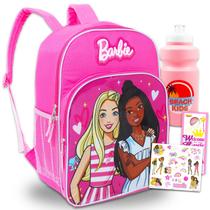 Mochila Barbie 16" com garrafa de água e tatuagens para meninas Mochila Barbie 16" com garrafa de água e tatuagens para meninas