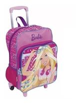 Mochila Barbie Melodia Infantil Escolar Tam G Rodinhas
