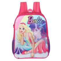 Mochila Barbie Meninas Original Unicórnio Princesa Alças Pink