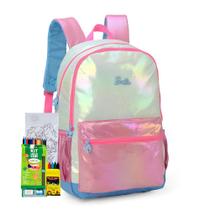 Mochila Barbie Oficial Princesa Unicornio Sereia Holográfica Retro Meninas Escolar Passeio Original