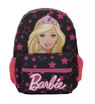 Mochila Barbie Preta Escolar Infantil Juvenil De Costas - DGMNR