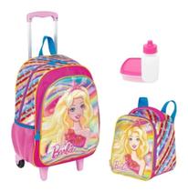 Mochila Barbie Princesa Rodinhas 19x Paete Lancheira Sestini