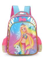 Mochila Barbie Rosa Holográfica de Costas Escolar