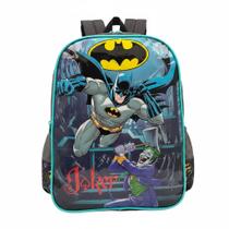 Mochila Batman Escolar Infantil Juvenil Grande Alça Costas Bolsos Laterais Reforçada DC Heroes Luxcel Mochila Batman Escolar Infantil Juvenil Grande Alça Costas Bolsos Laterais Reforçada DC Heroes Luxcel