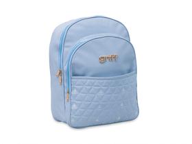 Mochila bebê maternidade azul claro griff