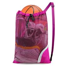 Mochila BeeGreen Mesh Drawstring 45x65 cm Rosa vermelha
