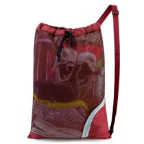 Mochila BeeGreen Mesh Drawstring Swim Bag Swim 45x65 cm vermelha
