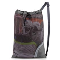 Mochila BeeGreen Swim Mesh com cordão cinza 45x65 cm