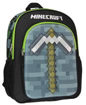Mochila Bioworld Minecraft 40 cm com Picareta Moldada em 3D Mochila Bioworld Minecraft 40 cm com Picareta Moldada em 3D