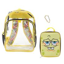 Mochila Bioworld SpongeBob Clear 16" com kit de almoço Mochila Bioworld SpongeBob Clear 16" com kit de almoço
