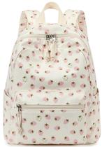 Mochila Bluboon Mini 33cm para meninas de veludo cotelê morango