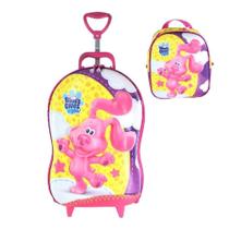 Mochila Blue's Clues & You Magenta de Rodinhas e Lancheira Maxtoy Mochila Blue's Clues & You Magenta de Rodinhas e Lancheira Maxtoy