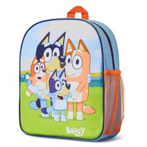Mochila Bluey Kids com interior espaçoso e bolsos laterais de malha