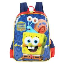 Mochila Bob Esponja Escolar Alças Kamp Koral Infantil Luxcel Vermelho