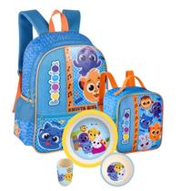 Mochila Bolofofos De Costas 'T16' Com Lancheira Térmica E Refeição 3 Peças Infantil Ideal Para Crianças Fãs Do Bolofofo