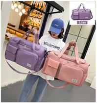 Mochila Bolsa Academia Natação Camping feminina fit - Rosa