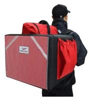 Mochila Bolsa Bag Nylon Termica Com Isopor Grande Moto Motoboy Delivery Entrega Pizza - 60 Litros - Piracapas