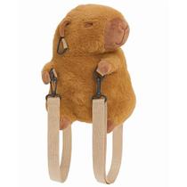 Mochila Bolsa Capivara Pelúcia Fofa 25CM Com Alças Infantil