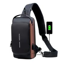 Mochila Bolsa Crossbody Usb Antifurto Com Senha Impermeável - Klizz