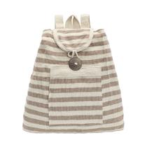 Mochila Bolsa de Costas Tecido Algodão Artesanal Natural Academia Juvenil Passeios Lavável