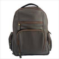 Mochila Bolsa De Couro Legitimo Preto Marrom Unissex Grande Notebook Anti Furto Viagem Negócios Work