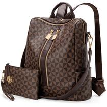 Mochila, bolsa de couro Li-Ayion, anti-roubo, moda feminina, preta