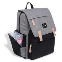 Mochila Bolsa de Maternidade Multifunção Mamãe Bebê Poliéster Yepp Bags Cinza MF8107C