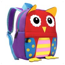 Mochila Bolsa de Ombro Infantil em Neoprene - Bebe, Creche, Animais, Zoo, Escolar