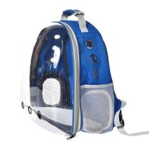 Mochila bolsa de transporte para gato e cães Azul Chalesco