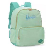 Mochila Bolsa Escola Juvenil Barbie Charmosa Menina Turquesa