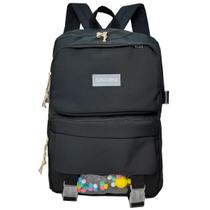 Mochila Bolsa Escolar Bubblles Fofa Kawaii Impermeável Preto