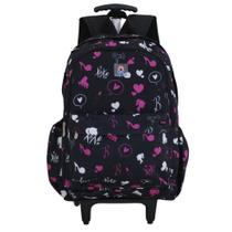 Mochila Bolsa Escolar De Rodinhas SVG Estampa Boneca Love