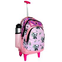 Mochila Bolsa Escolar Feminina Panda Premium Rosa