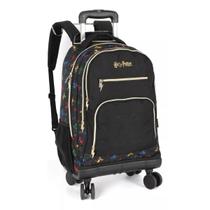 Mochila Bolsa Escolar Grande 4 Rodas Espaçosa Harry Potter