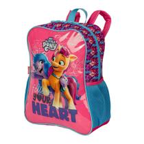 Mochila Bolsa Escolar Little Poney alça costas volta as aula