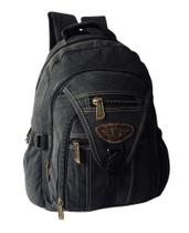 Mochila Bolsa Escolar P Trabalho Livros Moda Casual Lona Tecido Resistente Modelo Jeans Casual