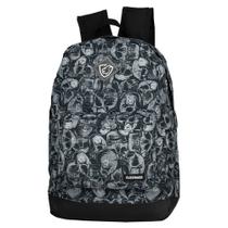 Mochila Bolsa Escolar School Viagem Funcional Everbags Caveirinha