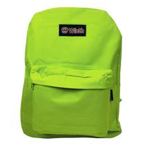 Mochila Bolsa Escolar Unissex Básica Com Alças Resistentes E Macias Com Bolsos E Fechamento Zíper