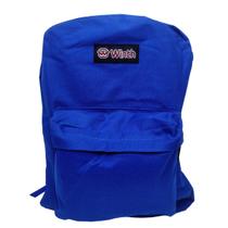 Mochila Bolsa Escolar Unissex Básica Com Alças Resistentes E Macias Com Bolsos E Fechamento Zíper