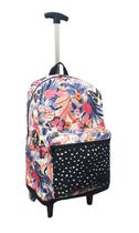 Mochila Bolsa Estampada Universitária Feminina Rodinhas