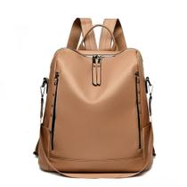 Mochila Bolsa Feminina Couro Pu Moderna Elegante Espaçosa