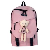 Mochila Bolsa Feminina Escolar Bear Fofa Kawaii Impermeável
