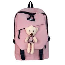 Mochila Bolsa Feminina Escolar Bear Fofa Kawaii Impermeável